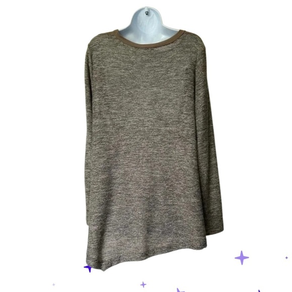 Citron Poeme snake print silky sweater top v neck long sleeve excellent Size XL - Picture 2 of 8